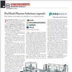 Expansion of ProMach Pharma Solutions featured in Show Daily Magazine