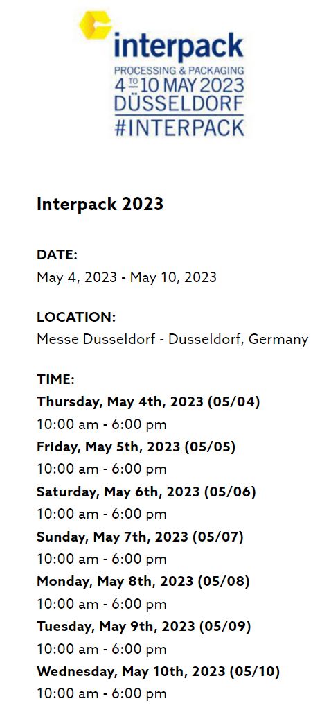 Interpack 2023